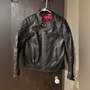 Men's Black Leather Biker Jacket